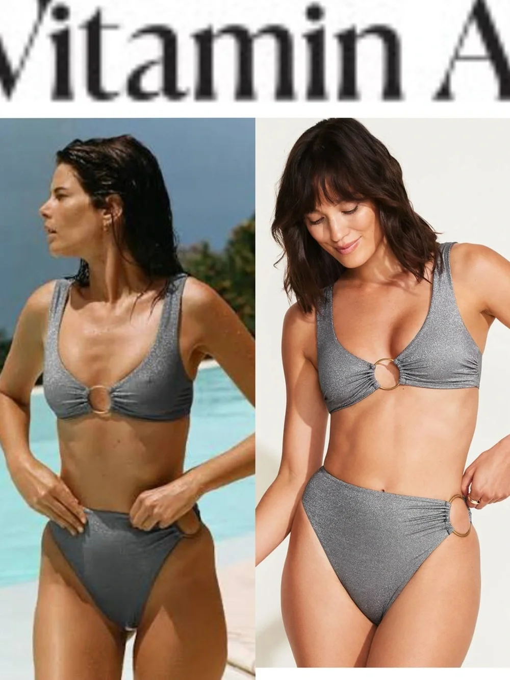 It’s a SET! Vitamin A bikini Skylar Bikini Top + Lolita high rise bottom small